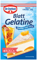 Dr. Oetker Blatt-Gelatine (6 Blatt) weiss 10 g